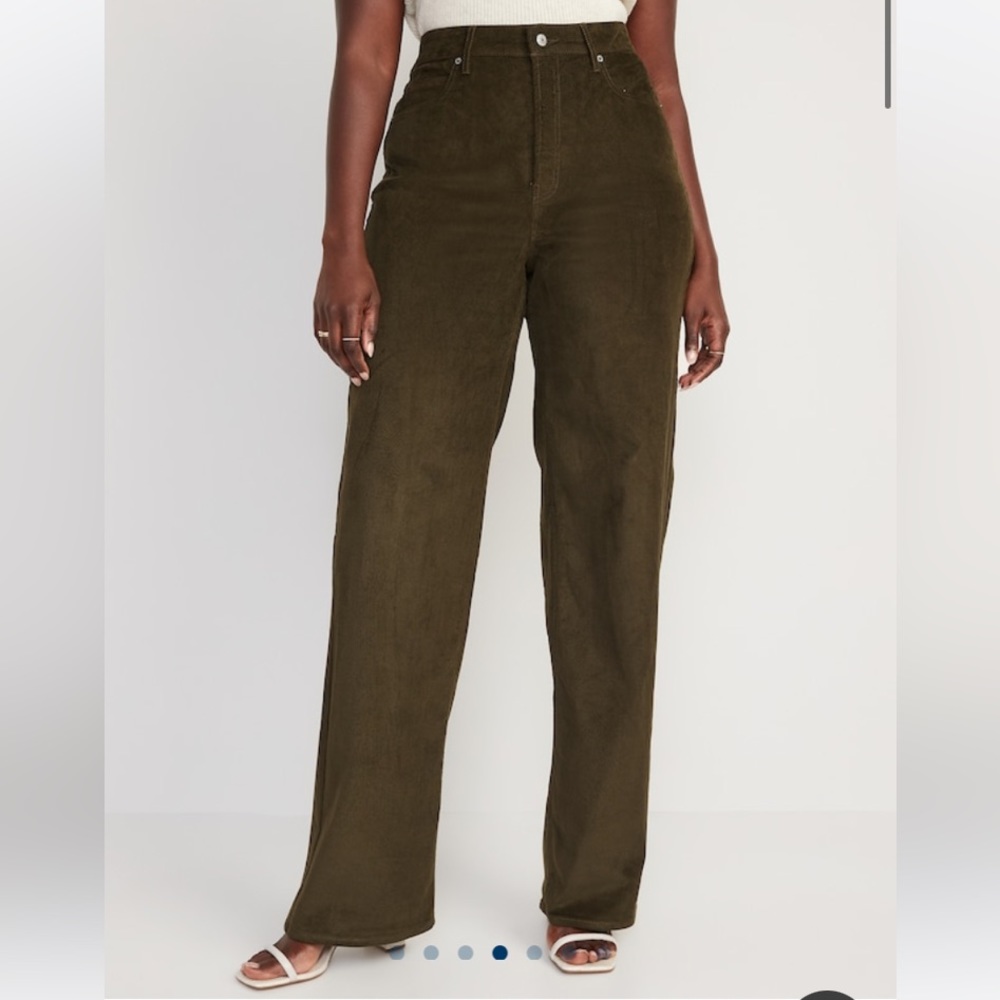 GAP Corduroy wide leg pants. Olive